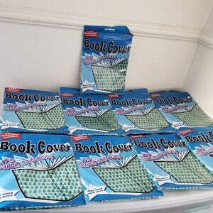 It's Academic Super Stretchy Book Cover Green Pine Tree Forest Pattern Lot of 8